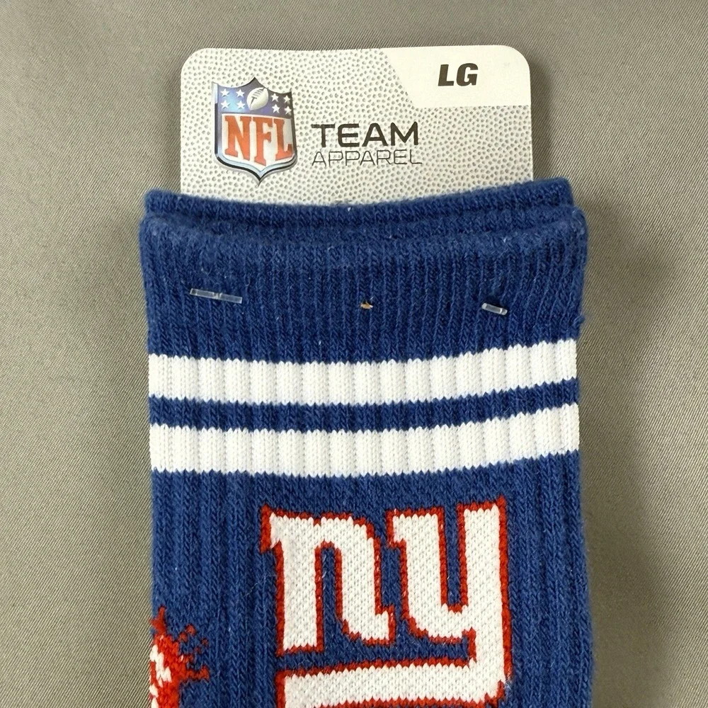 New York Giants NFL Team Apparel Landmark Stripe Socks‎ Men's Large